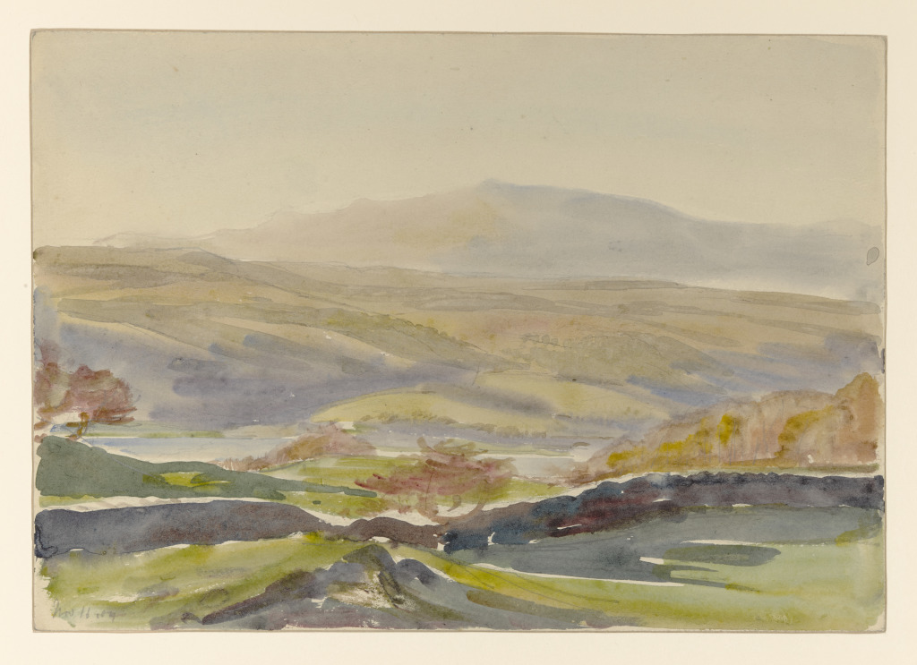 Beatrix Potter, Monk Coniston Moor, drawn “7.00 morn,” November 16, 1909