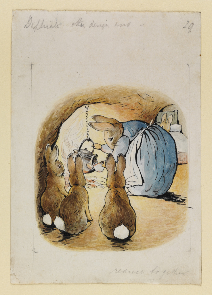 Variant artwork for The Tale of Peter Rabbit, used in editions between 1907 and 1911