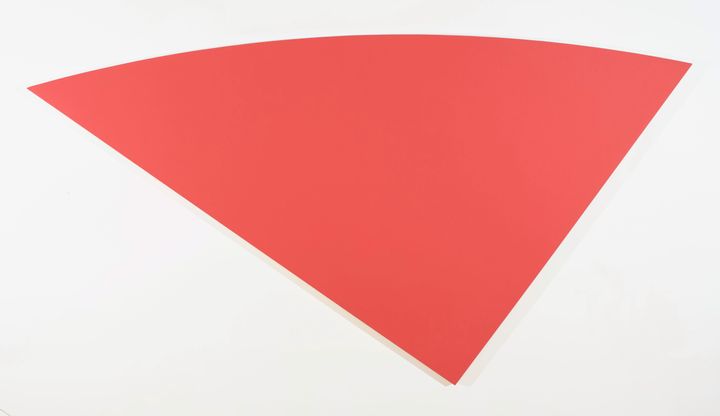 red curved triangle.